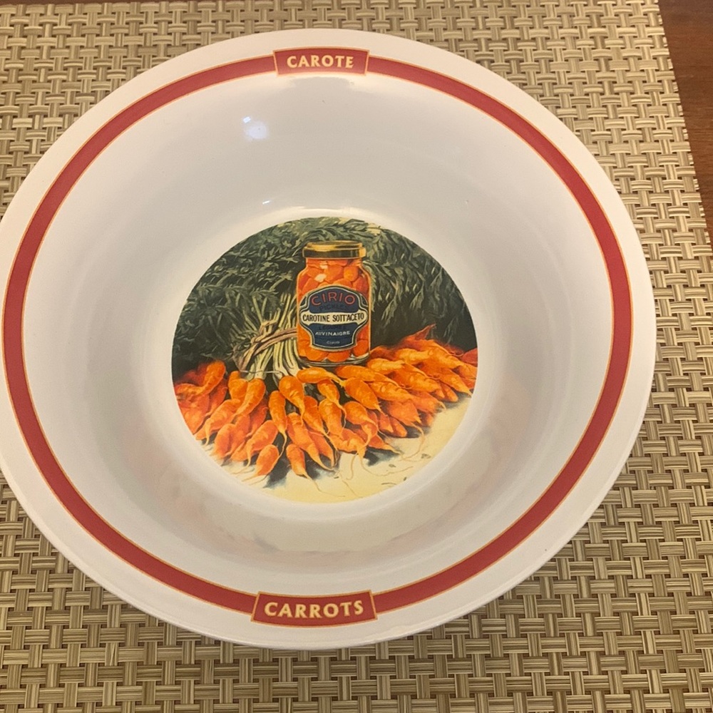 Pottery Barn Pasta Rustic Bowl - carrots